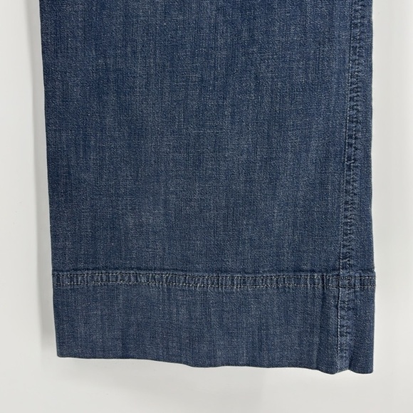 Vintage Theory Wide Leg Button Fly Jeans Size 36 in Dark Wash Denim - Picture 5 of 8